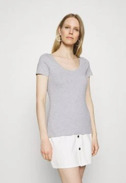 Anna Field 3 PACK - Camiseta Básica - White/mottled Light Grey/light Green, Mujer -Anna Field Moda 65f71d44ec2243c5b58db5085f902d66