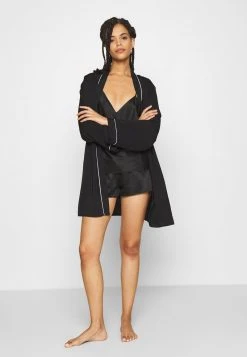 Anna Field SIMPLE SATIN SHORT SET - Pijama - Black, Mujer -Anna Field Moda 67e7a394d77045dd8ccc2b05fffd7a44