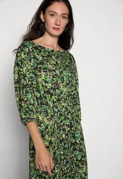 Anna Field Quarter Sleeves Elevated Casual Midi Dress - Vestido Informal - Black/green, Mujer -Anna Field Moda 6897305fcad341ac9649a3f79f7aff4c