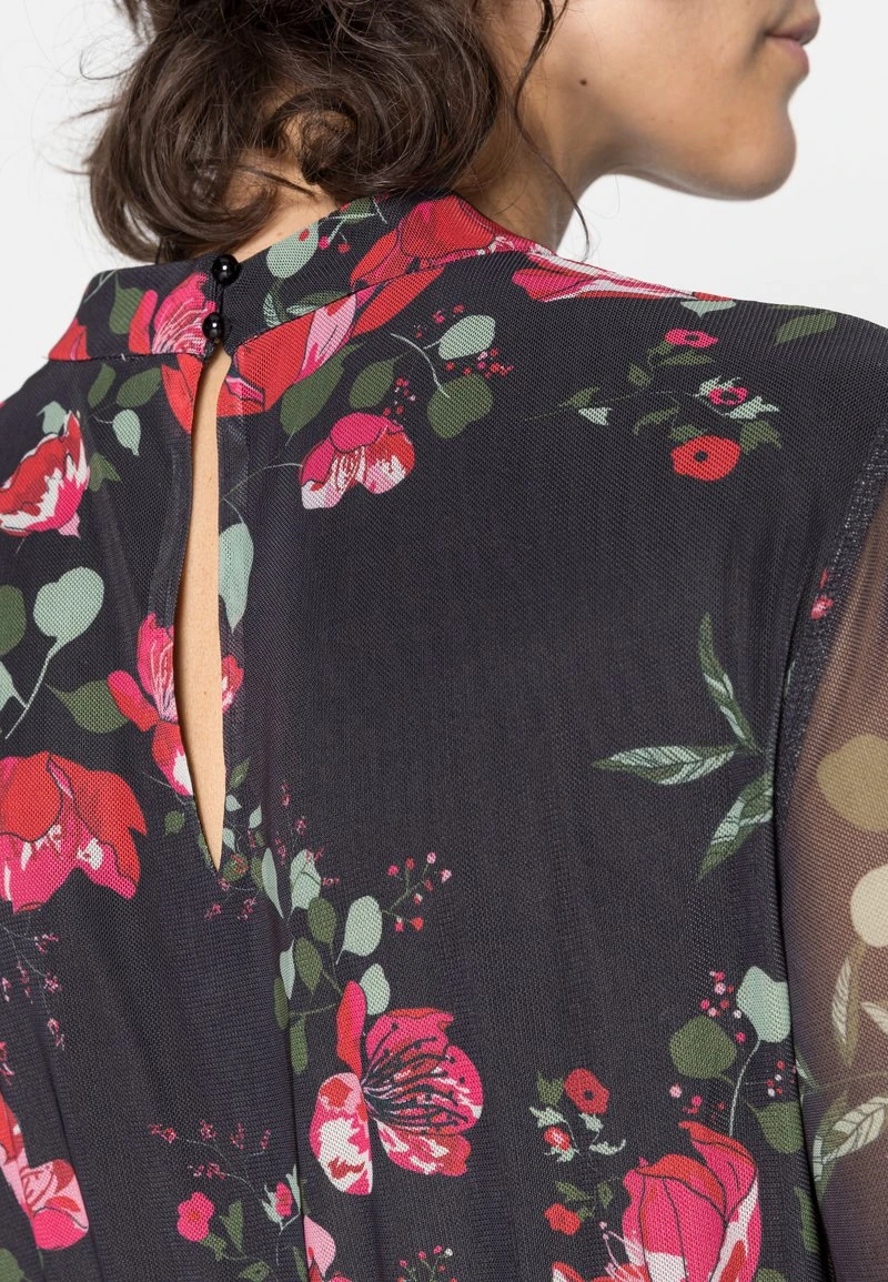 Anna Field MAXI HIGH NECK DRESS - Vestido Largo - Black/orange, Mujer 7 Anna Field MAXI HIGH NECK DRESS - Vestido Largo - Black/orange, Mujer - Imagen 5