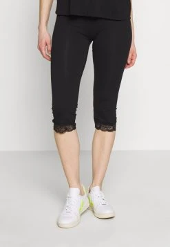 Anna Field Capri Leggings With Lace - Leggings - Black, Mujer