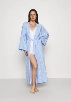 Anna Field LISHA LONG PRINTED ROBE - Albornoz - Blue Denim, Mujer -Anna Field Moda 6daab22abae24a0b80734d0f68f6c346