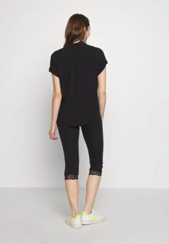 Anna Field Capri Leggings With Lace - Leggings - Black, Mujer -Anna Field Moda 6ef87296fd6f450681d534c4f53675ec