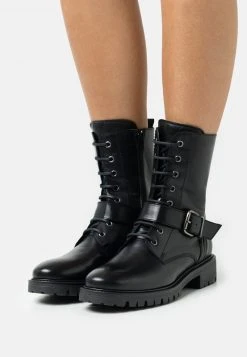 Anna Field LEATHER - Botines Camperos - Black, Mujer