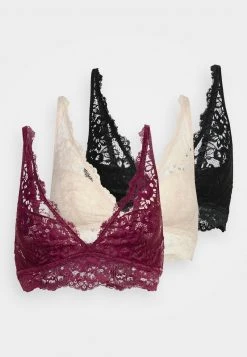 Anna Field 3PP BRALETTE - Top - Black/beige/dark Red, Mujer -Anna Field Moda 807791b3c1a94ac1b9278c65f85cb00e