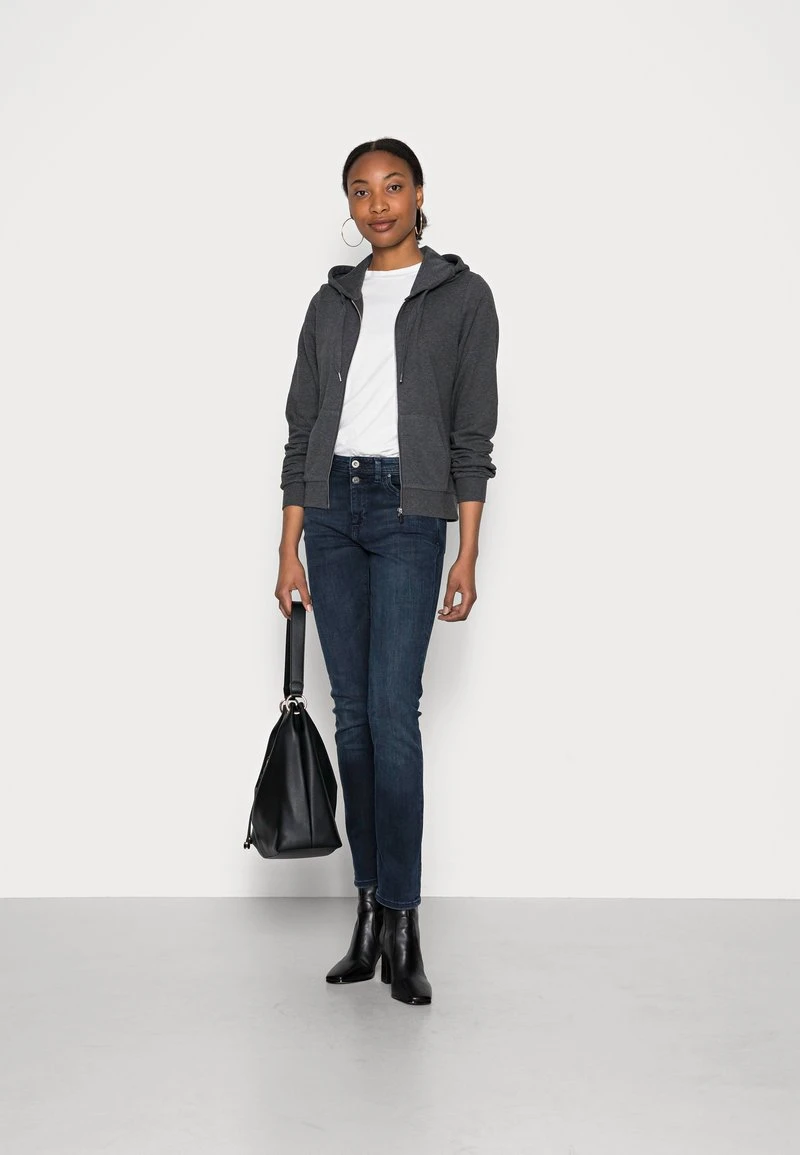 Anna Field SLIM FIT SWEAT JACKET - Sudadera Con Cremallera - Mottled Dark Grey, Mujer 4 Anna Field SLIM FIT SWEAT JACKET - Sudadera Con Cremallera - Mottled Dark Grey, Mujer - Imagen 2