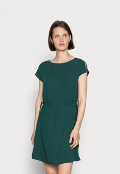 Anna Field WOVEN FIT AND FLARE DETAIL DRESS - Vestido Informal - Dark Green, Mujer