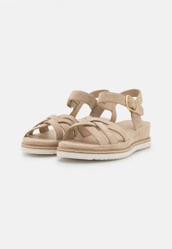 Anna Field LEATHER - Sandalias De Cuña - Beige, Mujer -Anna Field Moda 8297b92a5b25491a8d627a8800e3ab2b