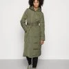 Anna Field LONG COAT WITH HOOD - Abrigo De Invierno - Khaki, Mujer -Anna Field Moda 86e4194cde434ff783ba5fc4350adc96