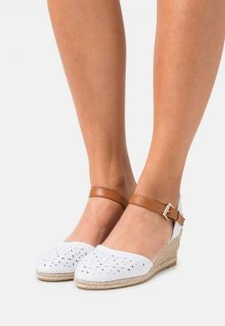 Anna Field Sandalias De Cuña - White, Mujer