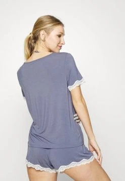 Anna Field LACE TRIM SHORT SET - Pijama - Blue, Mujer 11 Anna Field LACE TRIM SHORT SET - Pijama - Blue, Mujer -Anna Field Moda 873d92432a5d4ce39b35f102d24ea23b
