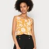 Anna Field Top - Dark Yellow, Mujer