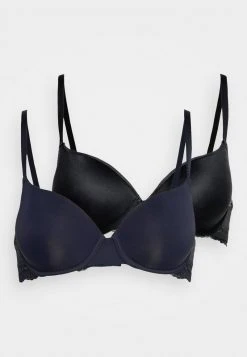 Anna Field NADINE 2PP TSHIRT BRA - Sujetador Básico - Dark Blue/black, Mujer