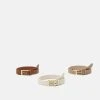 Anna Field 3 PACK - Cinturón - Cognac/off-white, Mujer