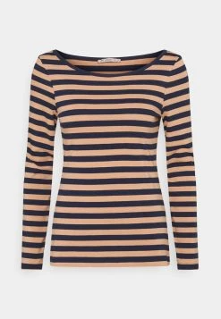 Anna Field Camiseta De Manga Larga - Camel/dark Blue, Mujer -Anna Field Moda 90c234bf89d24f7088adef9e8c851015