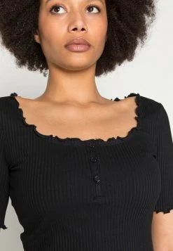 Anna Field Camiseta Básica - Black, Mujer -Anna Field Moda 91394571a789432daa64e04c64c03bca