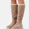 Anna Field LEATHER - Botas Para La Nieve - Beige, Mujer