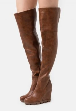 Anna Field Botas De Tacón - Cognac, Mujer