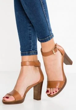 Anna Field Moda 36 Anna Field LEATHER - Sandalias De Tacón - Cognac, Mujer