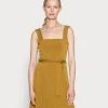 Anna Field WIDE STRAP BASIC MIDI DRESS - Vestido Informal - Brown, Mujer