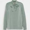Anna Field Pussy Bow Blouse - Blusa - Green, Mujer