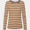 Anna Field STRIPEY CONTRAST - Camiseta De Manga Larga - Brown, Mujer -Anna Field Moda ab076b9c1d0a45c9a8a74deccb3df294