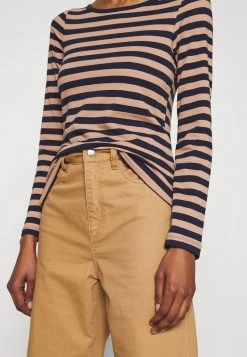 Anna Field Camiseta De Manga Larga - Camel/dark Blue, Mujer -Anna Field Moda aba7e4cb7ba84c1496b3e9f818c7a910