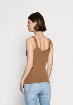 Anna Field SCALLOP LACE - Top - Brown, Mujer -Anna Field Moda add4ae2e4d814ff68a4a156f363d3214