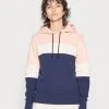 Anna Field HOODED SWEATSHIRT - Jersey Con Capucha - Dark Blue-red-pink, Mujer