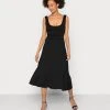 Anna Field WIDE STRAP FIT MIDI DRESS - Vestido Ligero - Black, Mujer