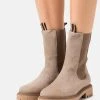 Anna Field LEATHER - Botines - Beige, Mujer
