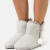 Anna Field Pantuflas - Light Grey/white, Mujer