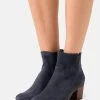 Anna Field LEATHER - Botines Bajos - Dark Blue, Mujer