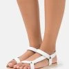 Anna Field LEATHER - Sandalias - White, Mujer