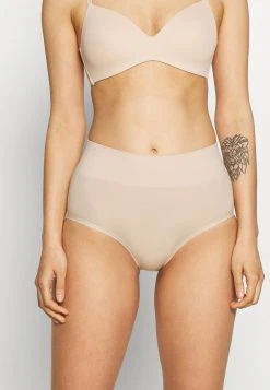 Anna Field 2PP HIGH WAIST BRIEF - Braguitas - Beige, Mujer