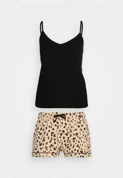 Anna Field LEOPARD CAMI SET - Pijama - Black/sand, Mujer -Anna Field Moda be531f3ad30242baa362840eb8e61941