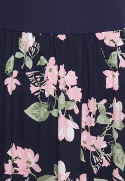 Anna Field BOAT NECK PRINT DRESS WITH SOLID SKIRT - Vestido Ligero - Dark Blue, Mujer -Anna Field Moda be7050b4fa9e4044a4b64385a5771d44