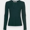 Anna Field Camiseta De Manga Larga - Dark Green, Mujer