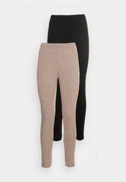 Anna Field 2 PACK - Leggings - Black/mottled Light Brown, Mujer -Anna Field Moda c8f637af76e94069941ef413886e37ed