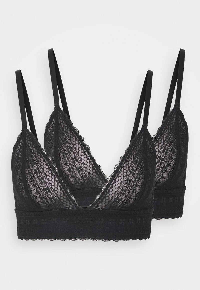 Anna Field 2 Pack Greer Lace Bralette - Sujetador Sin Aros - Black, Mujer 3 Anna Field 2 Pack Greer Lace Bralette - Sujetador Sin Aros - Black, Mujer