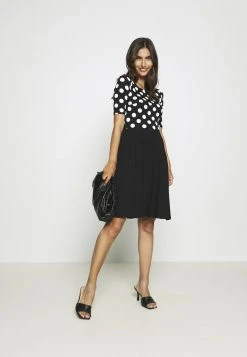Anna Field BOAT NECK PRINT DRESS WITH SOLID SKIRT - Vestido Ligero - Black/white, Mujer 9 Anna Field BOAT NECK PRINT DRESS WITH SOLID SKIRT - Vestido Ligero - Black/white, Mujer -Anna Field Moda cb6d5f4e85c5415ea4e42b67ef01ad12