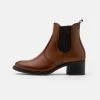 Anna Field LEATHER - Botines Bajos - Cognac, Mujer