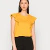 Anna Field Camiseta Básica - Dark Yellow, Mujer -Anna Field Moda cea8bde4f0074d3a941743f20b309d75