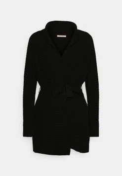 Anna Field BELTED CARDIGAN - Chaqueta De Punto - Black, Mujer