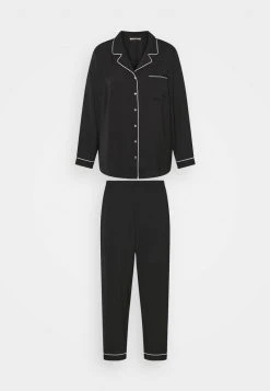 Anna Field AMANDA LONG PJ SET - Pijama - Black, Mujer