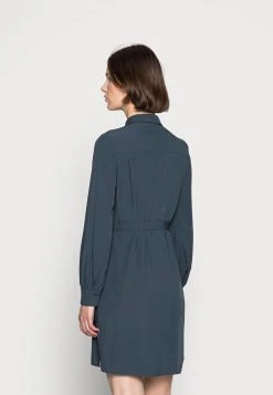 Anna Field WOVEN BLOUSE DRESS PLEATS BELT - Vestido Informal - Dark Blue, Mujer -Anna Field Moda da1dbfddceff4bd48b8e09e885009689