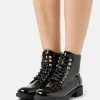 Anna Field Botines Con Cordones - Black, Mujer