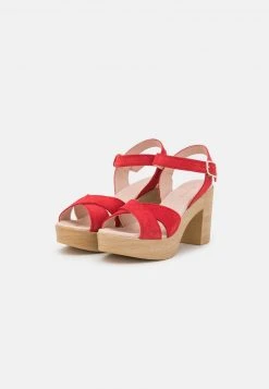 Anna Field LEATHER - Sandalias De Tacón - Red, Mujer -Anna Field Moda ecd743cc5a084d55900b6354baf99361