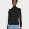 Anna Field BASIC ROLL NECK LONG SLEEVES TOP - Camiseta De Manga Larga - Black, Mujer