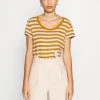 Anna Field Camiseta Estampada - White/yellow, Mujer